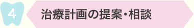 4 治療計画の提案・相談